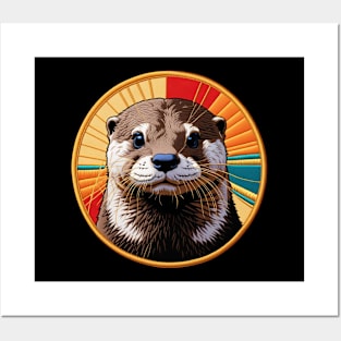 Otter Embroidered Patch Posters and Art